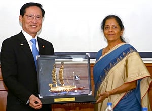 Defence Minister Sitharaman meets S Korean counterpart