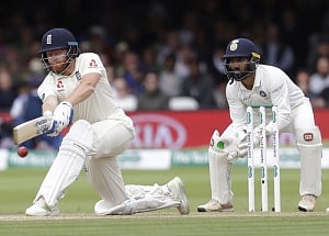 England 230/5 at tea against India