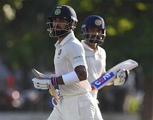 India reach 189/3 at Tea on Day 1