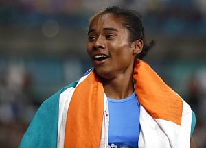 Hima wins 400m silver in national record time