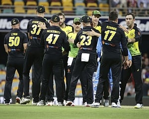 Australia beat India by 4 runs via D/L method in 1st T20