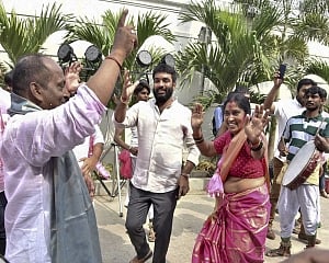 Celebrations at TRS headquarters