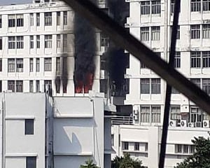 Fire breaks out at high-rise office building on Park Street in Kolkata