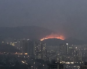 Huge fire breaks out near Mumbai's Aarey Colony forest
