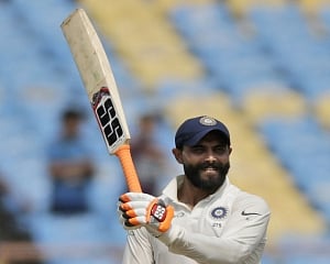 Jadeja hits maiden hundred as India declare at 649/9