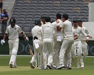 India six for one at lunch after bowling out Australia for 326