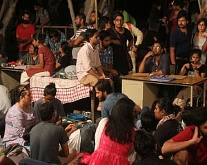 JNU polls: ABVP, Left accuse each other of roughing up members