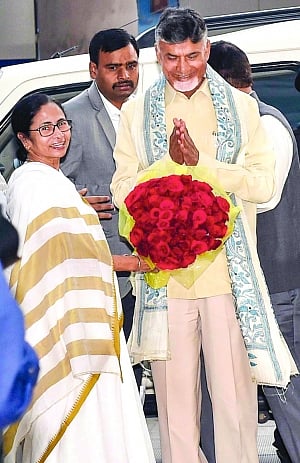 Naidu, Mamata meet to form anti-BJP front