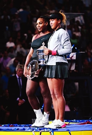 Osaka steals show, Serena cries thief