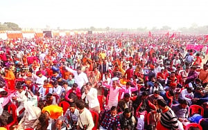 Temple call after Assembly polls: Sant at Dharm Sabha