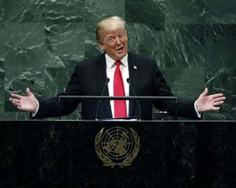 Trump demands changes in global trade, defends tariff war with China