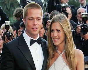 Brad Pitt laughs off claims he's dating Aniston