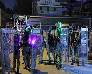 China calls Hong Kong protesters 'mobsters' after stabbing