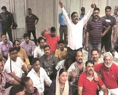 Delhi BJP's gherao at DJB office ends, police escort CEO out