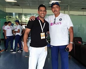 Dhoni checks in after India victory, Kohli asks reporters to say "hello"