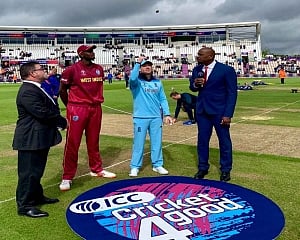 England win toss, elect to bowl against West Indies
