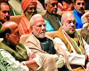 Govt puts Rajnath back in top panels