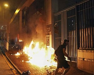 Hong Kong flash-mob rallies erupt as anger mounts over shot protester