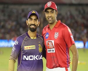 KKR win toss, to bowl