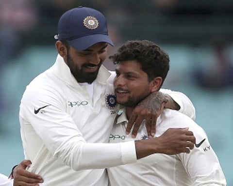 Kuldeep claims a five-wicket haul before bad light forces early tea