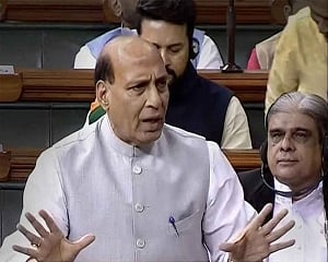 No question of mediation on Kashmir: Rajnath in LS