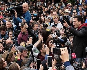 Opposition figures arrested during Moscow vote demo