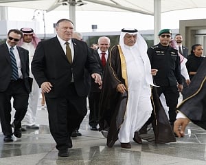 Pompeo in Saudi Arabia, Iran threatens more US drone attacks