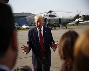 President tweets pic of Trump Tower looming over Greenland
