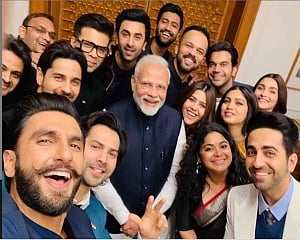Ranveer, Alia and other Bollywood stars meet PM Modi