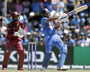 Rohit, Krunal lift India to 167/5 against West Indies