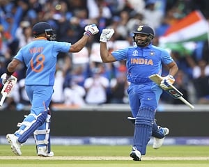 Rohit Sharma strikes ton to lead India to 336/5 against Pakistan