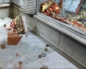 Tension prevails in central Delhi, temple vandalised