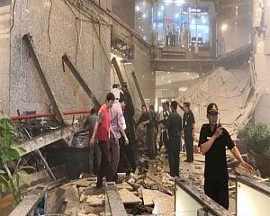 At least two injured in Jakarta building collapse