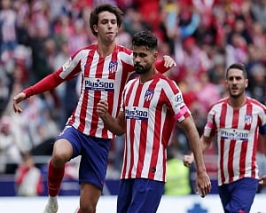Atletico honors virus victims, beats Valladolid to go 3rd