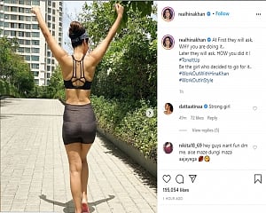 Hina Khan works out in style