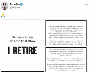 I RETIRE: Sindhu gives fans a 'heart attack'