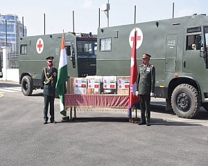 Naravane hands over medical equipment to Nepal Army