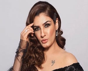 Raveena Tandon shoots for PM Cares show maintaining social distancing