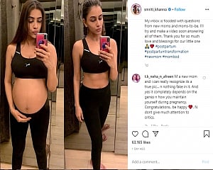 Smriti Khanna shares pic of her fit body post pregnancy