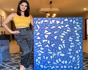 Sunny Leone finishes 'lockdown piece of art'