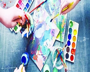 Taking to art for therapy