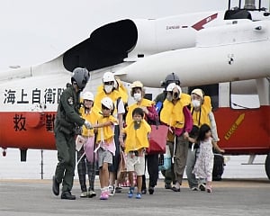 Typhoon Haishen unleashes rain, strong winds in south Japan