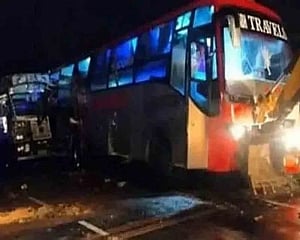 18 killed, 25 injured after truck hits bus in UP