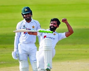 Alam century puts Pak ahead