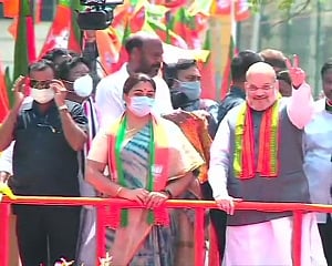 Amit Shah holds road show in Chennai