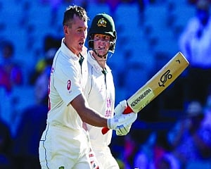 Aus build big lead