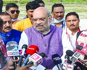 Befitting reply will be given, Shah says, cuts short his Assam trip