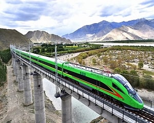 China launches first bullet train in Tibet, close to Indian border