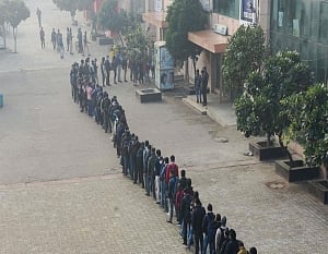 Covid curbs: Serpentine queues outside metro stations on day two