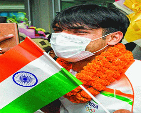 Indian Olympic contingent returns from Tokyo